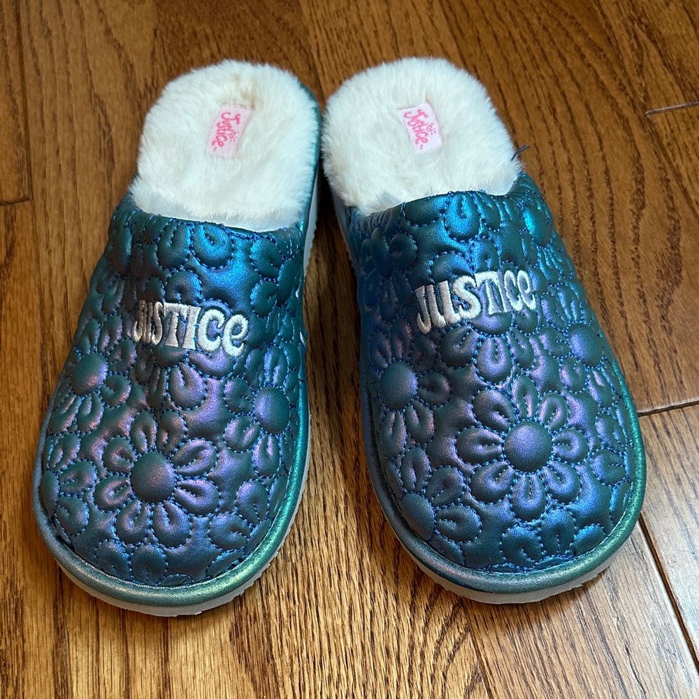 Justice Iridescent Girls Slippers
